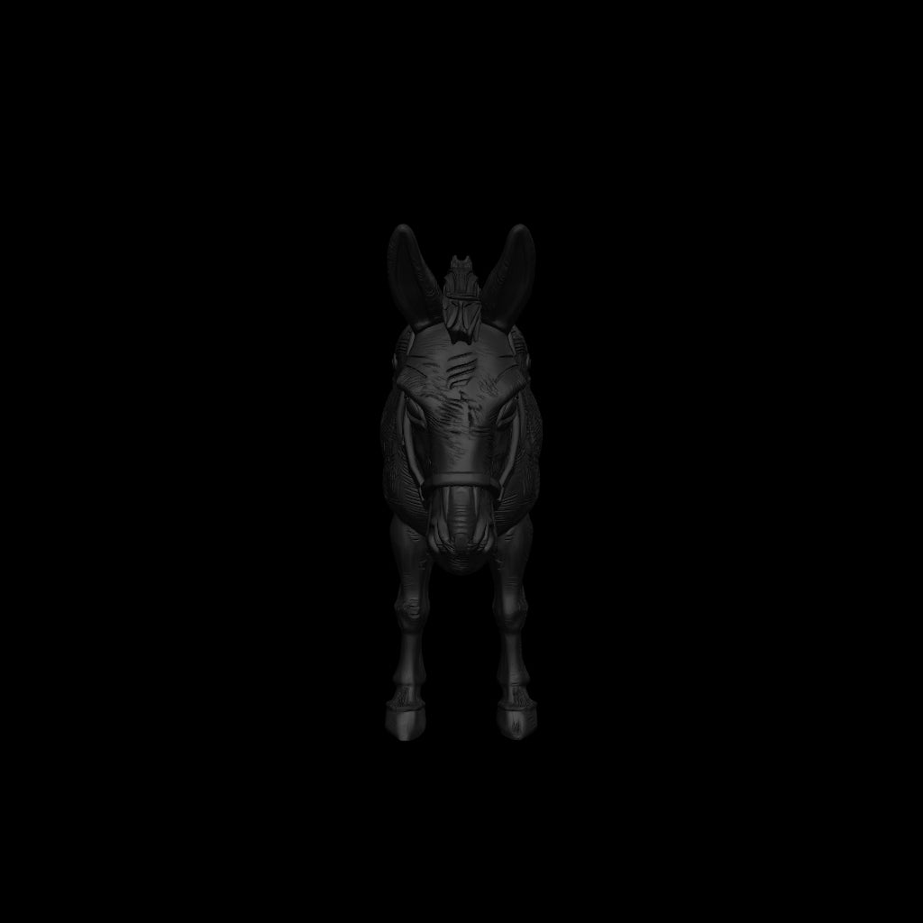 A dnd miniature mule AR model.
