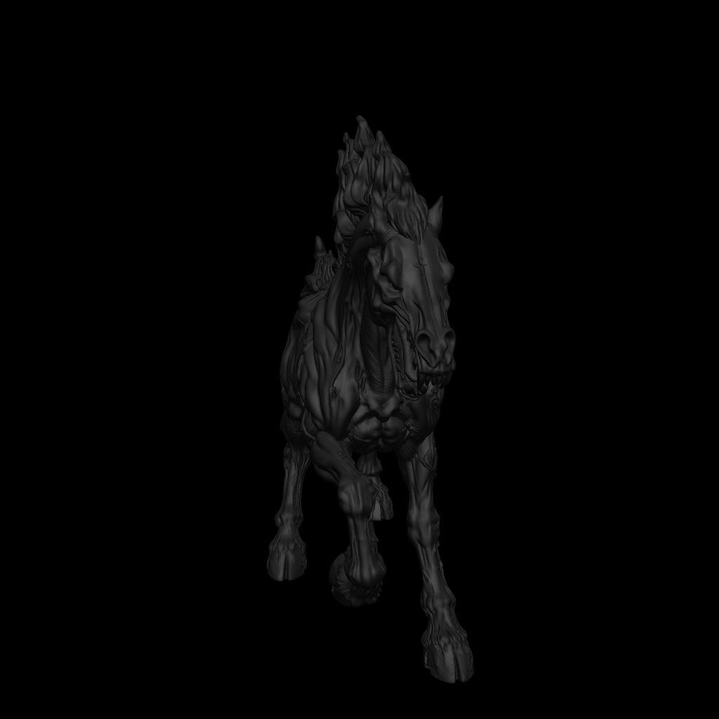 A dnd miniature nightmare AR model.
