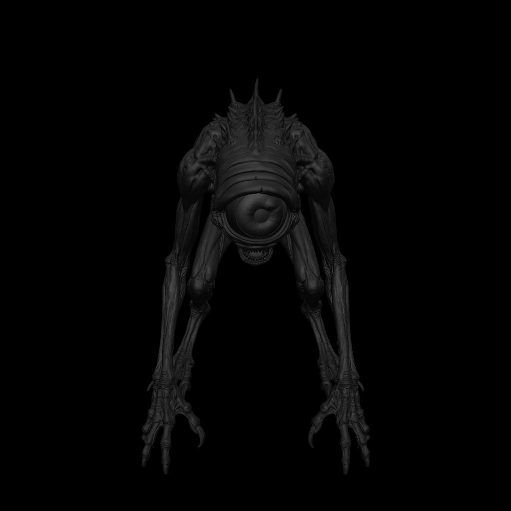 A dnd miniature nothic AR model.
