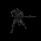 A dnd miniature orc war chief AR model.
