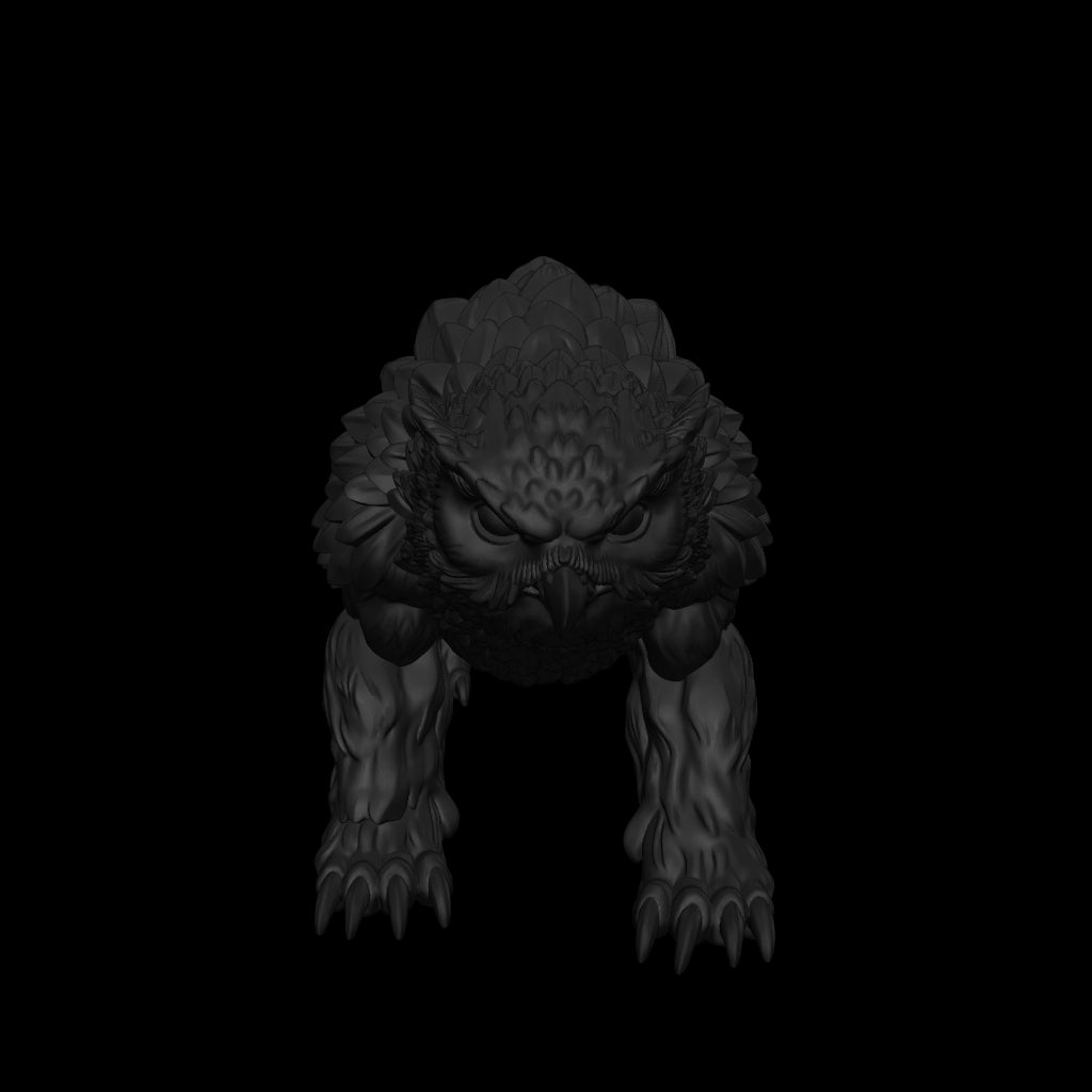A dnd miniature owlbear AR model.
