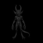 A dnd miniature quasit AR model.
