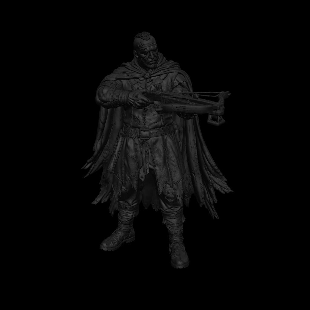 A dnd miniature thug AR model.
