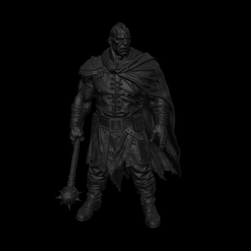 A dnd miniature thug AR model.
