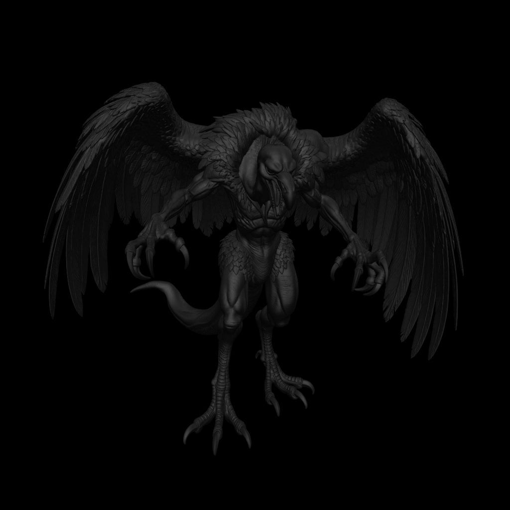 A dnd miniature vrock AR model.
